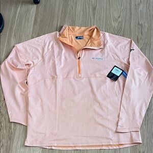 Columbia Men’s Summit Valley Light Orange Quarter-Zip Pullover size XL NWT